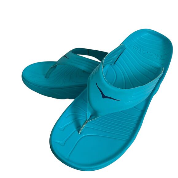 Hoka One One Ora Recovery Flip Flops Scuba Blue / Bellwether Blue Size 12M main image 7